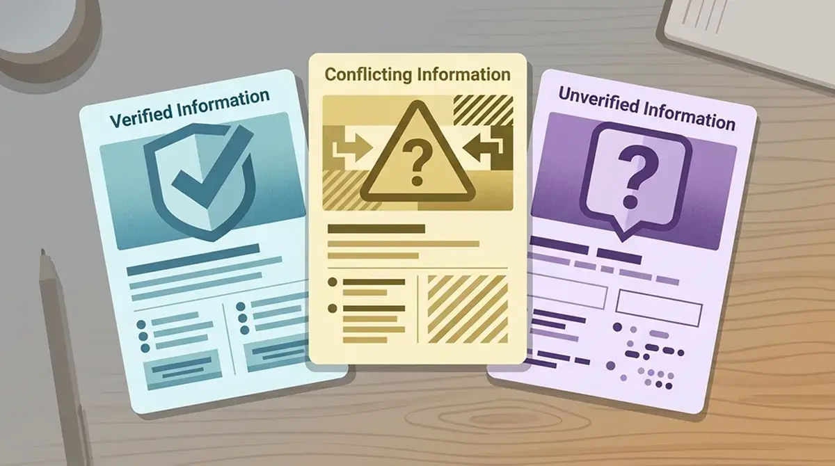 Editorial checklist of verified conflicting and unverified casino facts